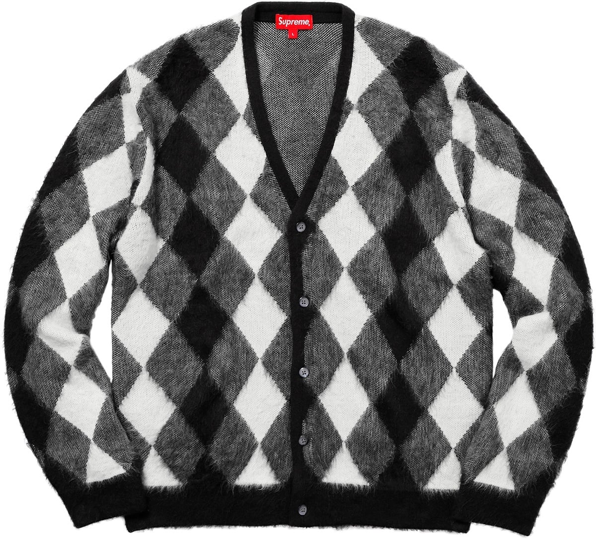 Brushed Argyle Cardigan view 3